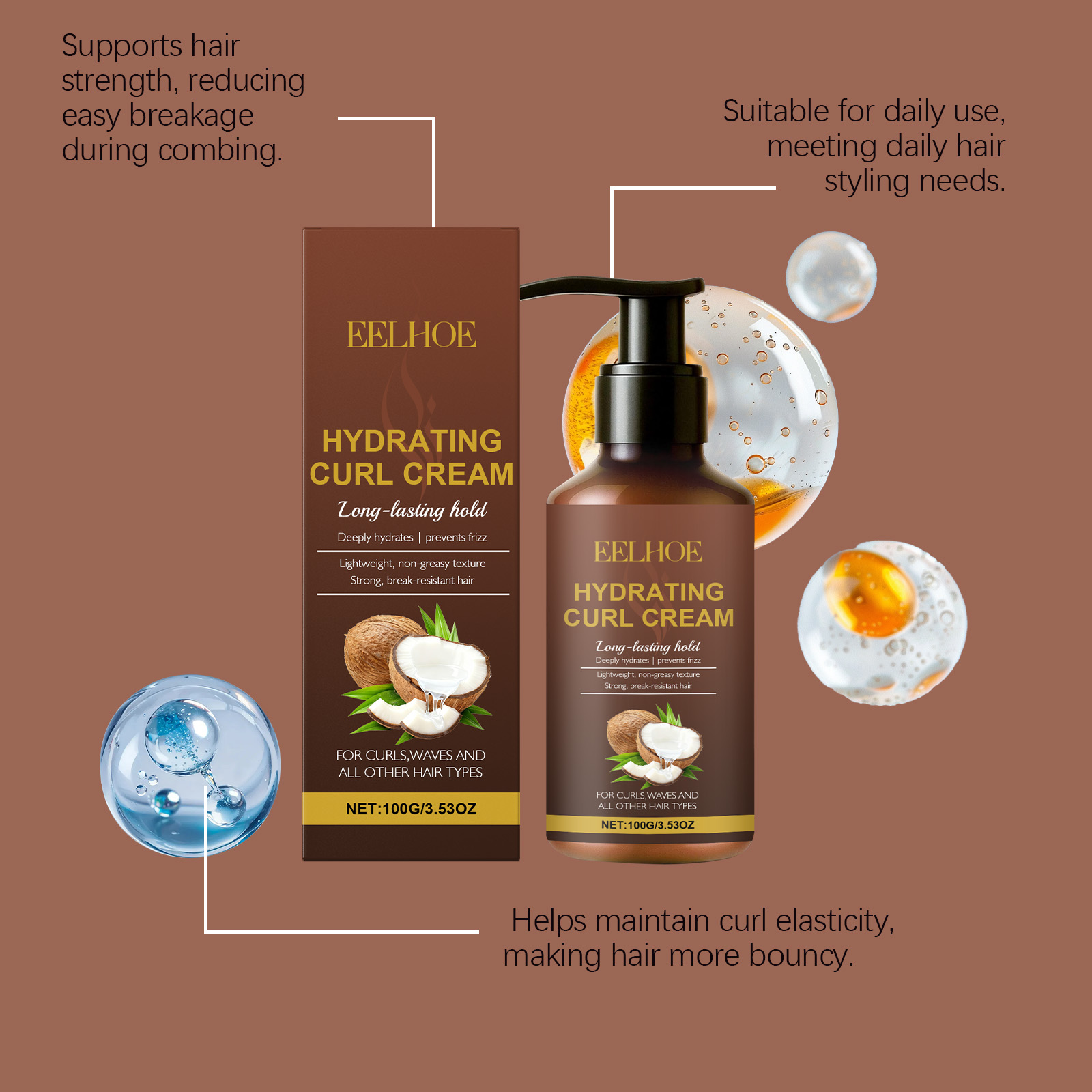 Curl Styling Cream for Wavy an - Hair Care Natur 评论和价格