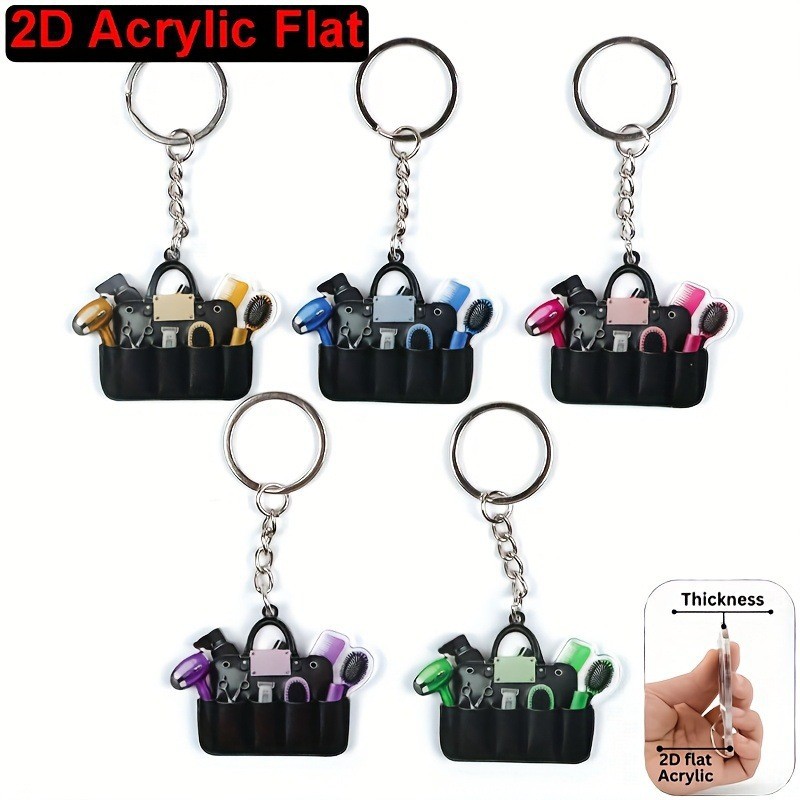 hairdresser keychain 2D flat b - Hair Care Gift 评论和价格