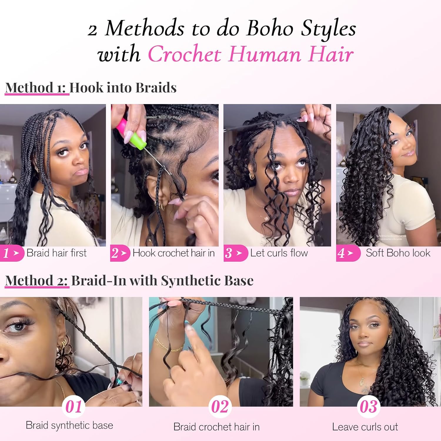 Crochet Human Hair Lightweight - Hair Care Color 评论和价格