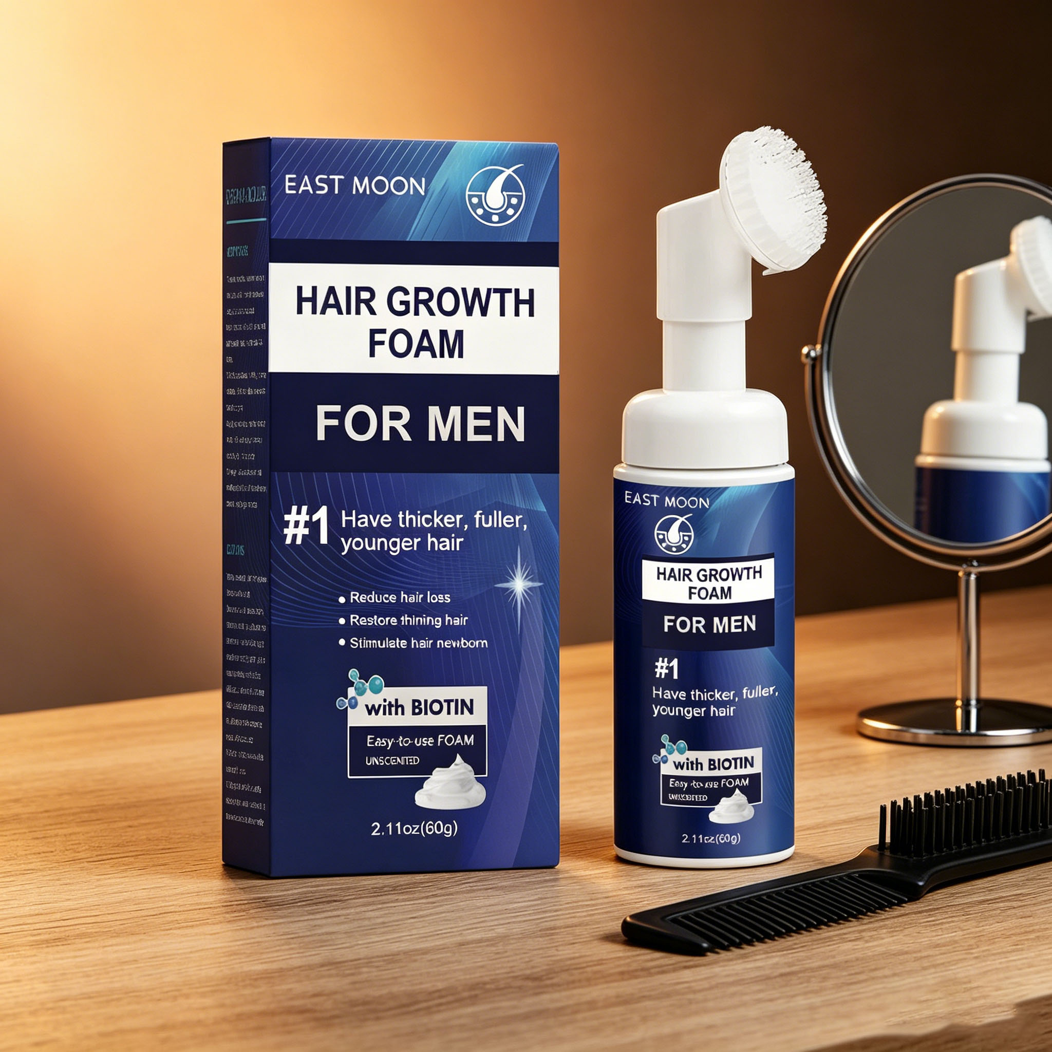 Hair Growth Foam Silicone Brus - Hair Care Natur 评论和价格