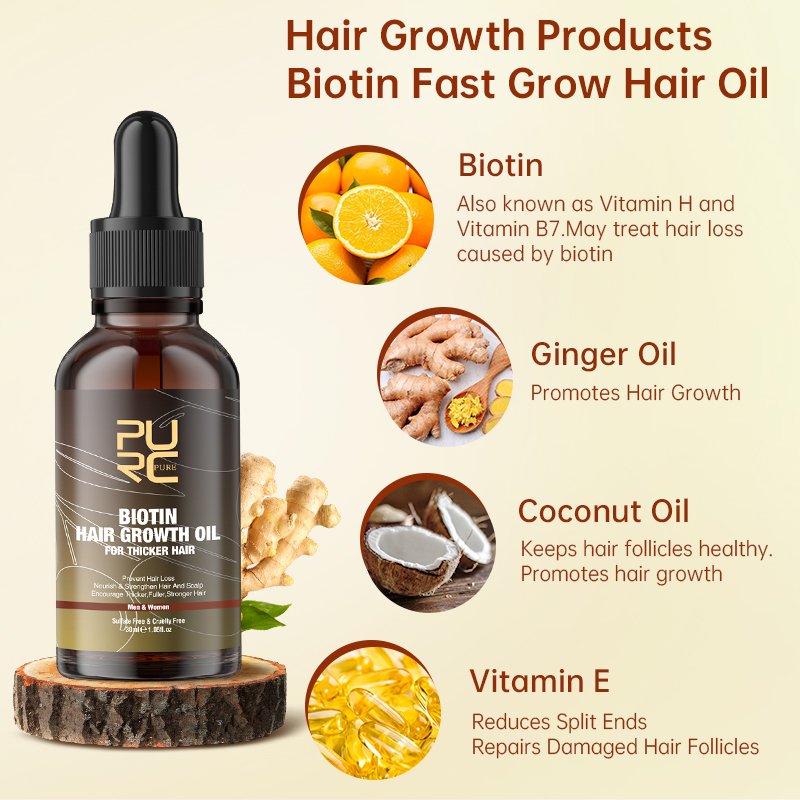 PURC Fast Hair Growth Products - Hair Care Essence Oil Spray 评论和价格