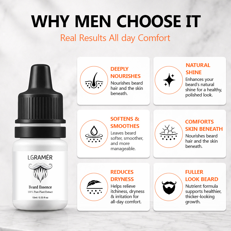 Men's Beard Growth Serum Nouri - Hair Care Natur 评论和价格