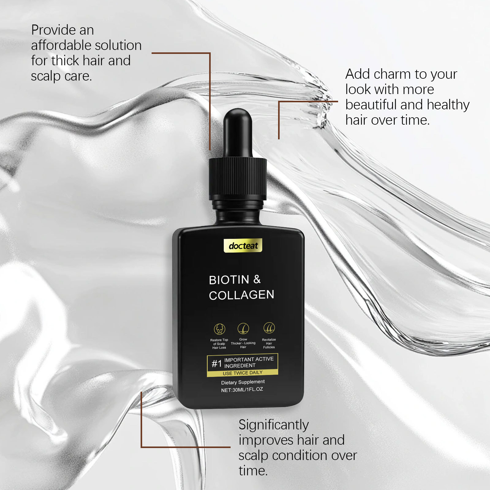 Collagen Hair Growth Drops Hyd - Hair Care Keratin Treatment 评论和价格