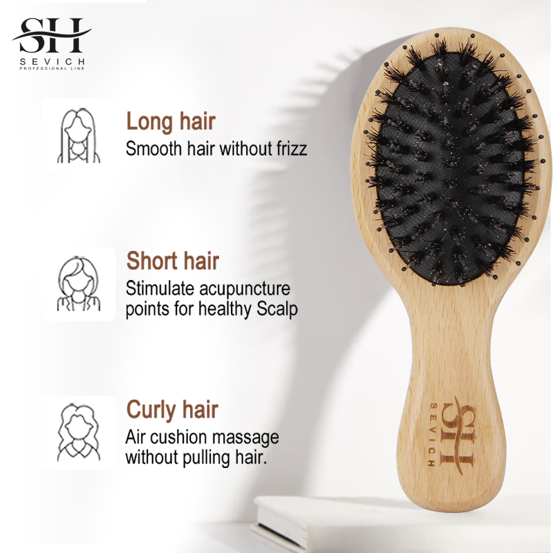 Natural Boar Bristle Hair Fluf - Hair Care Natur 评论和价格