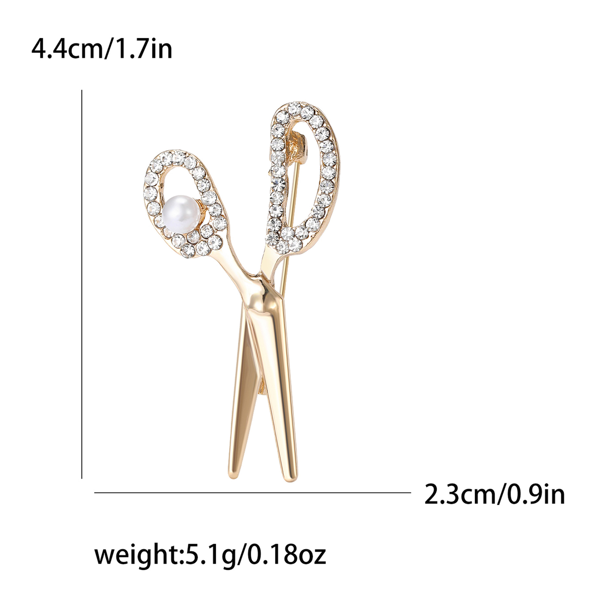 Pearl Scissors Brooches For Wo - Hair Care Gift 评论和价格