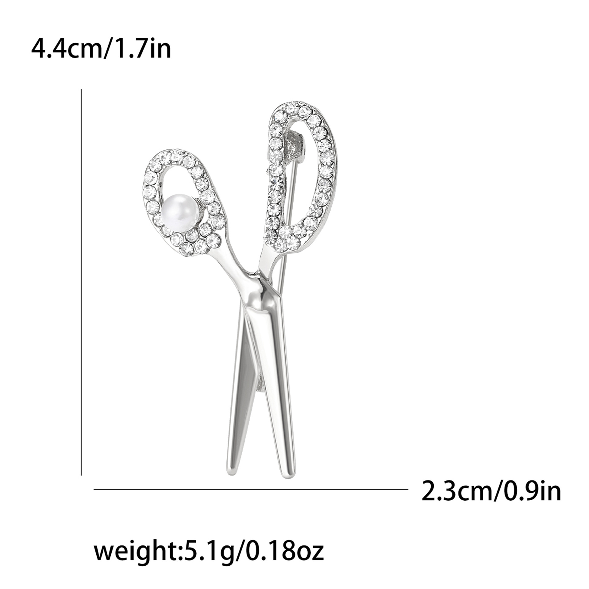 Pearl Scissors Brooches For Wo - Hair Care Gift 评论和价格