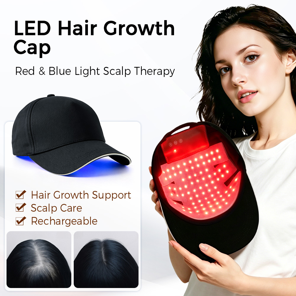 LED Hair Growth Cap Red Blue L - Hair Care Vegan 评论和价格
