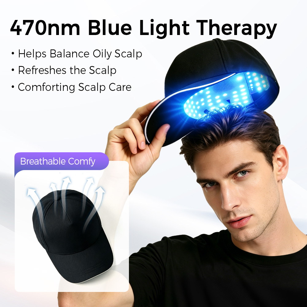 LED Hair Growth Cap Red Blue L - Hair Care Vegan 评论和价格